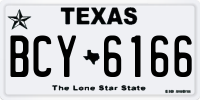 TX license plate BCY6166