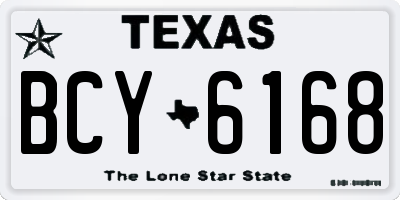 TX license plate BCY6168