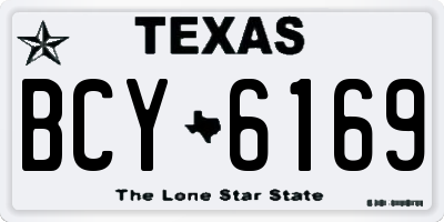 TX license plate BCY6169