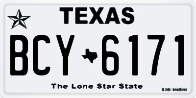 TX license plate BCY6171