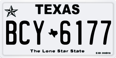 TX license plate BCY6177