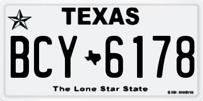 TX license plate BCY6178