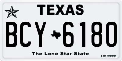 TX license plate BCY6180