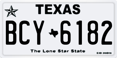 TX license plate BCY6182