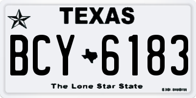TX license plate BCY6183