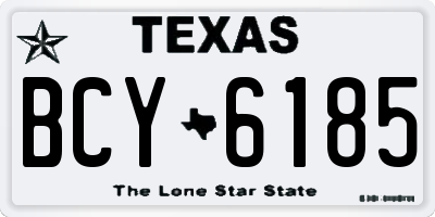 TX license plate BCY6185
