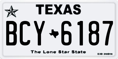 TX license plate BCY6187