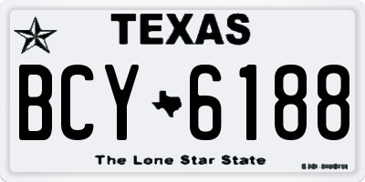 TX license plate BCY6188
