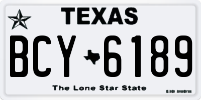 TX license plate BCY6189