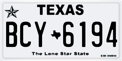 TX license plate BCY6194
