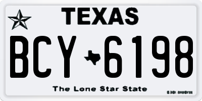 TX license plate BCY6198