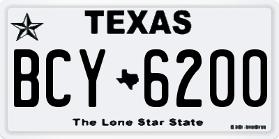 TX license plate BCY6200