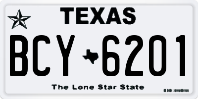 TX license plate BCY6201