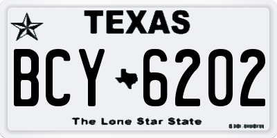 TX license plate BCY6202