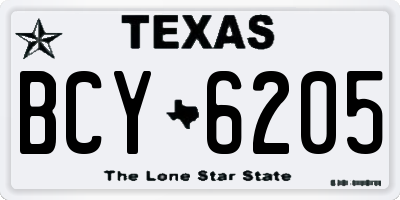TX license plate BCY6205