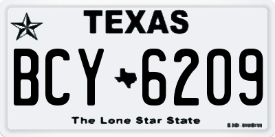 TX license plate BCY6209
