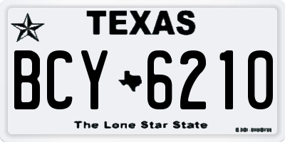 TX license plate BCY6210