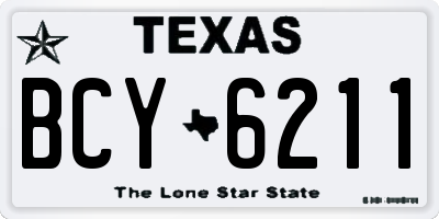 TX license plate BCY6211