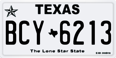 TX license plate BCY6213