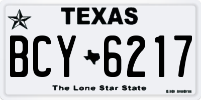 TX license plate BCY6217
