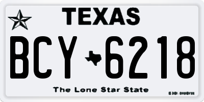 TX license plate BCY6218
