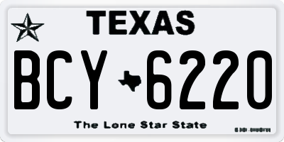 TX license plate BCY6220