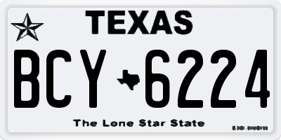 TX license plate BCY6224
