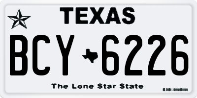 TX license plate BCY6226