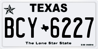TX license plate BCY6227