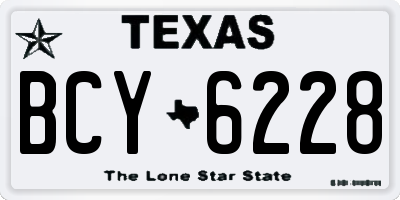 TX license plate BCY6228