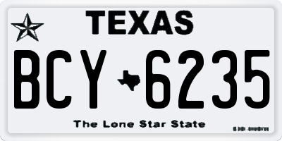 TX license plate BCY6235