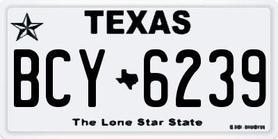 TX license plate BCY6239