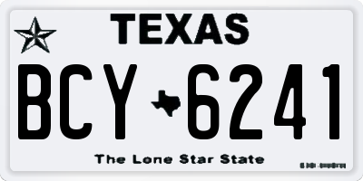 TX license plate BCY6241