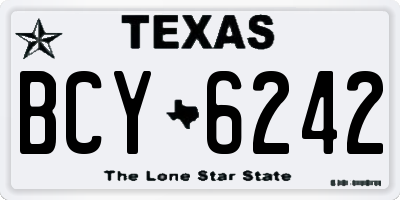 TX license plate BCY6242