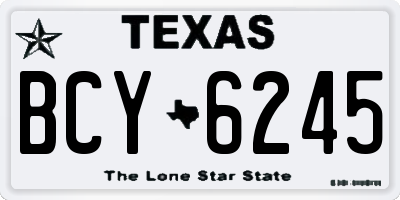 TX license plate BCY6245