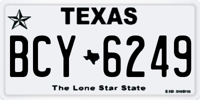 TX license plate BCY6249