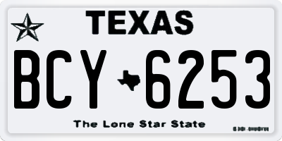 TX license plate BCY6253