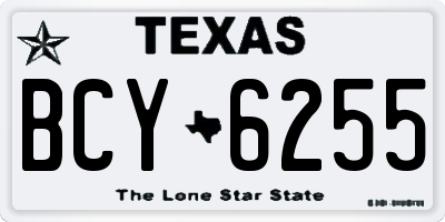 TX license plate BCY6255