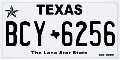 TX license plate BCY6256