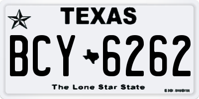 TX license plate BCY6262