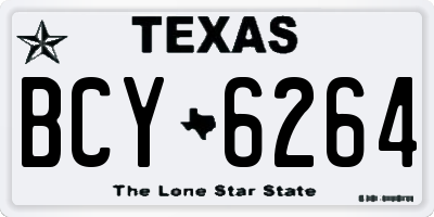 TX license plate BCY6264