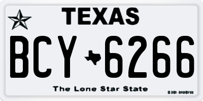 TX license plate BCY6266