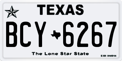 TX license plate BCY6267