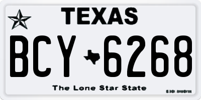 TX license plate BCY6268
