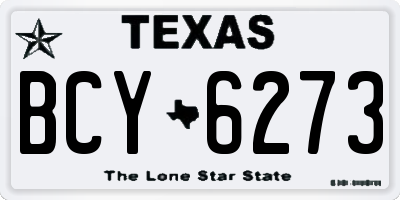 TX license plate BCY6273