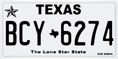 TX license plate BCY6274