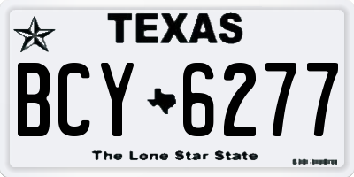 TX license plate BCY6277