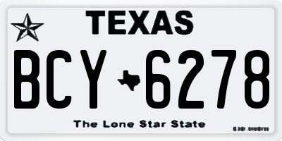 TX license plate BCY6278
