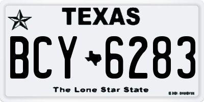 TX license plate BCY6283