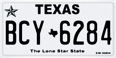 TX license plate BCY6284